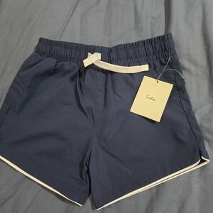 Navy Drawstring Kids Shorts